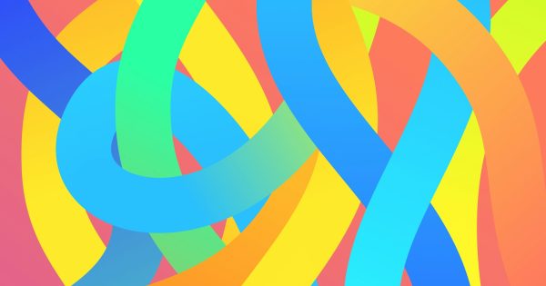 a colorful spiraling pattern