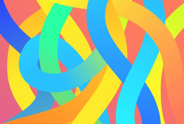 a colorful spiraling pattern