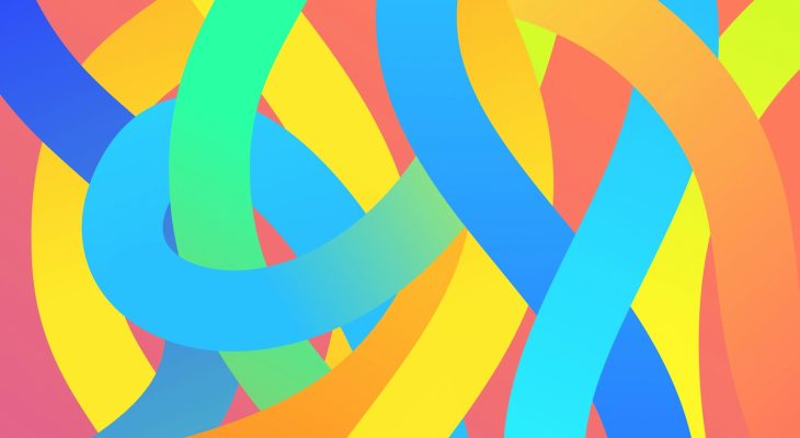 a colorful spiraling pattern